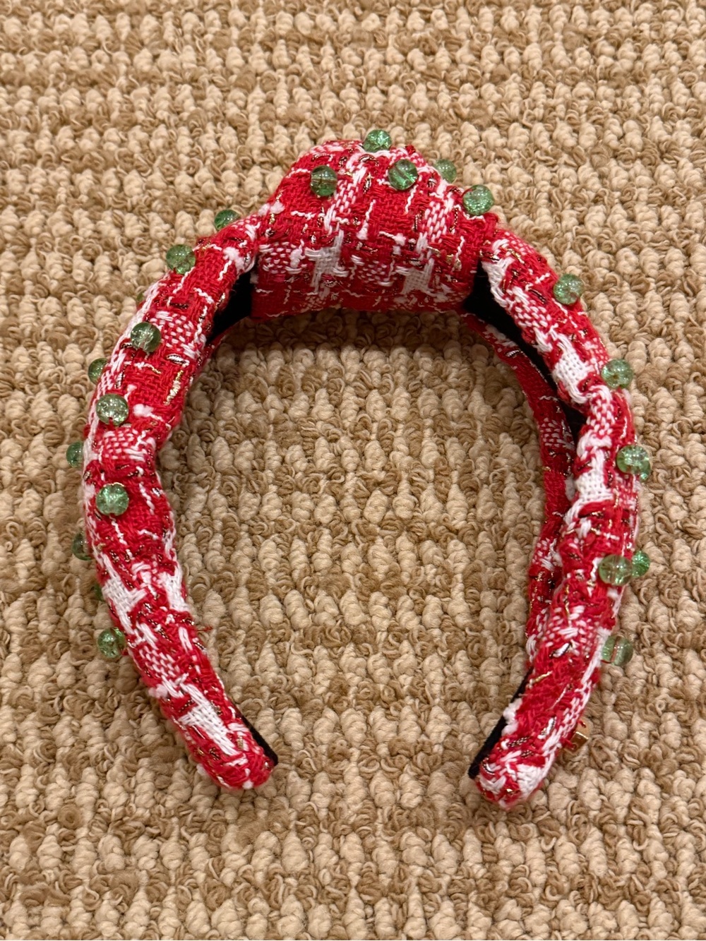 Brianna Cannon Red & White Plaid Christmas Headband